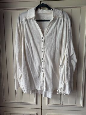 We the free  Button-Front Textured Shirt